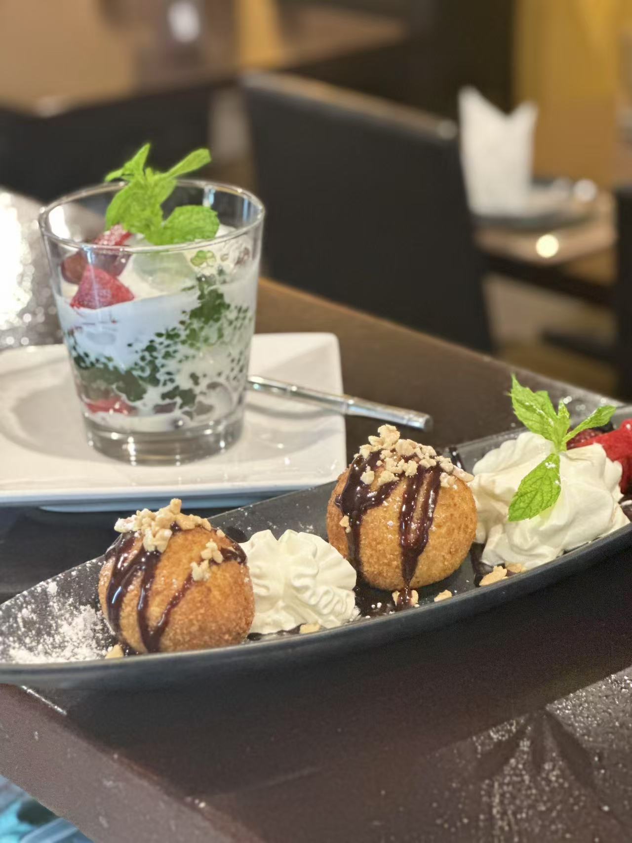 Deep Fried Ice Cream & Tapioca Pudding